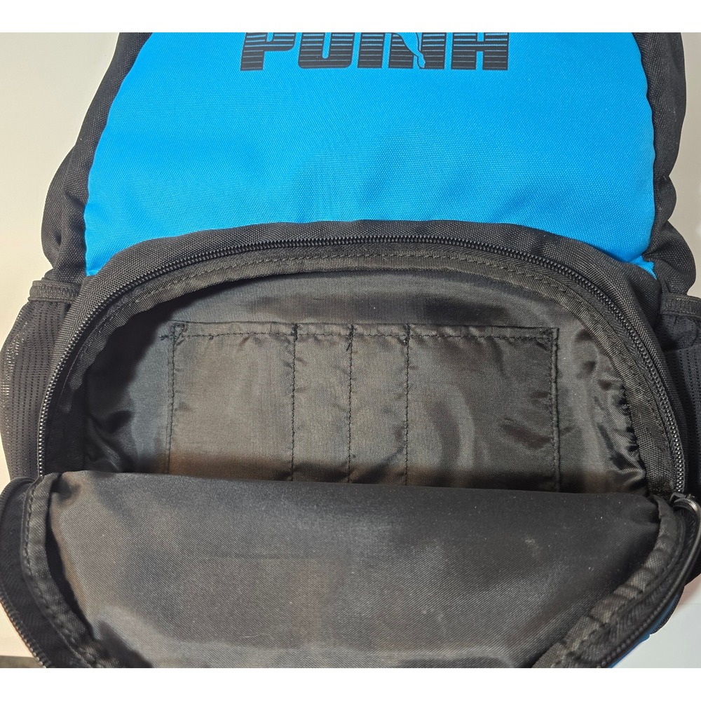 Puma Backpack and Lunch Bag Set Blue Black Kids School Travel - Picture 5 of 9